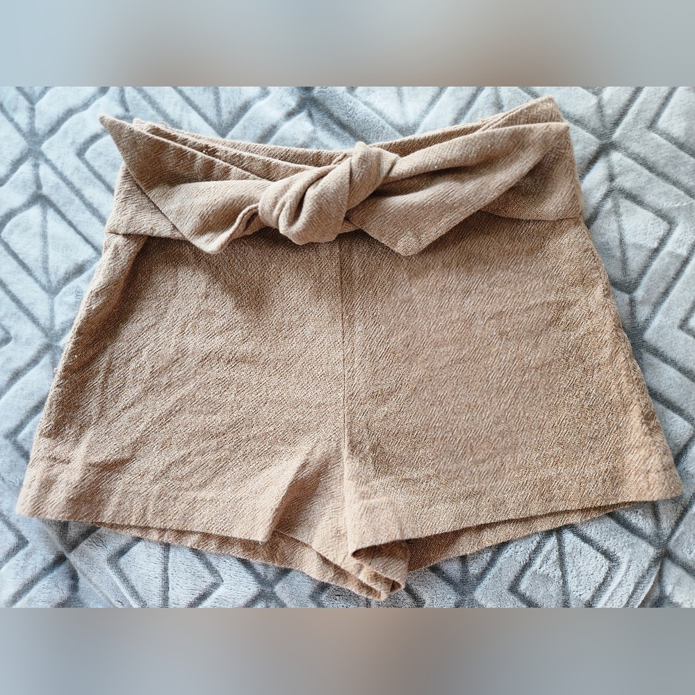 Zara high waist shorts, tan, medium